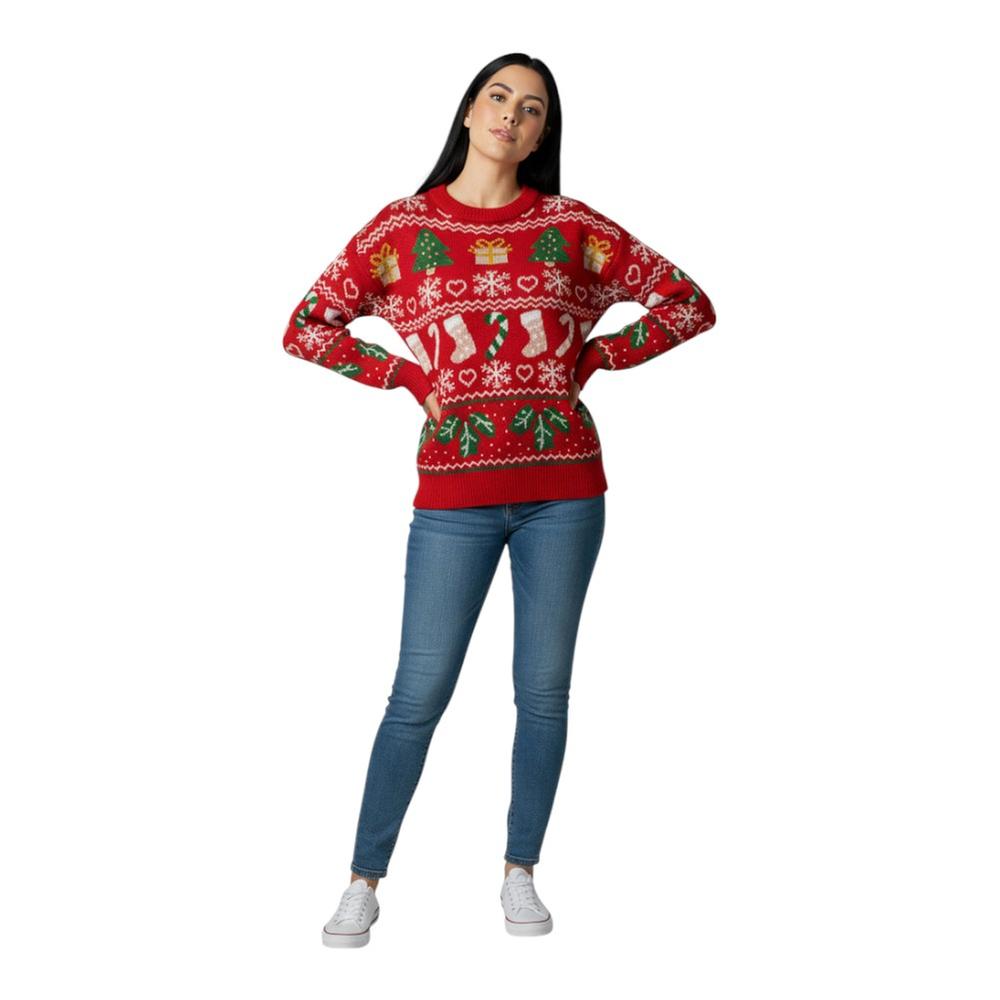 Suéter Navideño Mxstaza Mujer Cerrado Cuello Redondo | DelSol