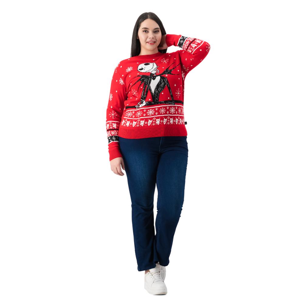Suéter Navideño Woolworth Mujer Diseño Jack Skellington | DelSol