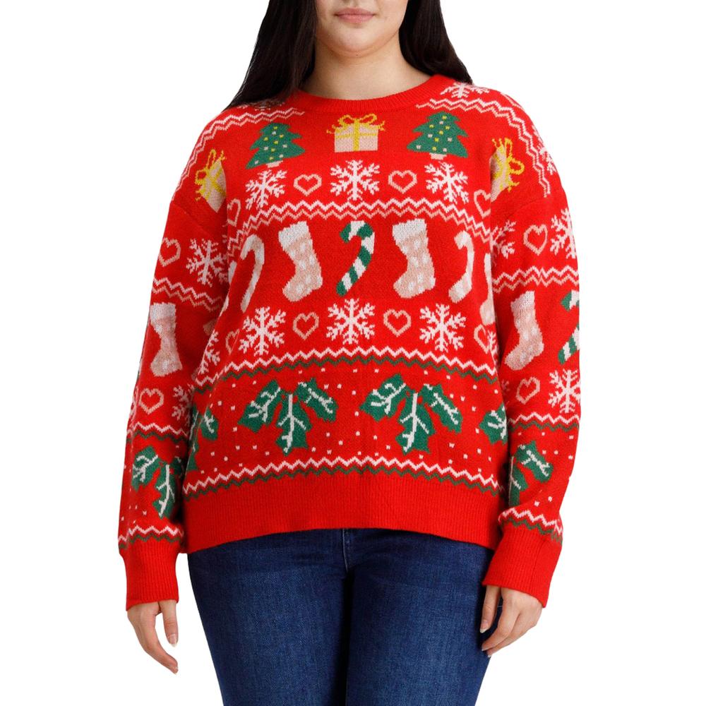 Suéter Navideño Mxstaza Mujer Cerrado Cuello Redondo | DelSol