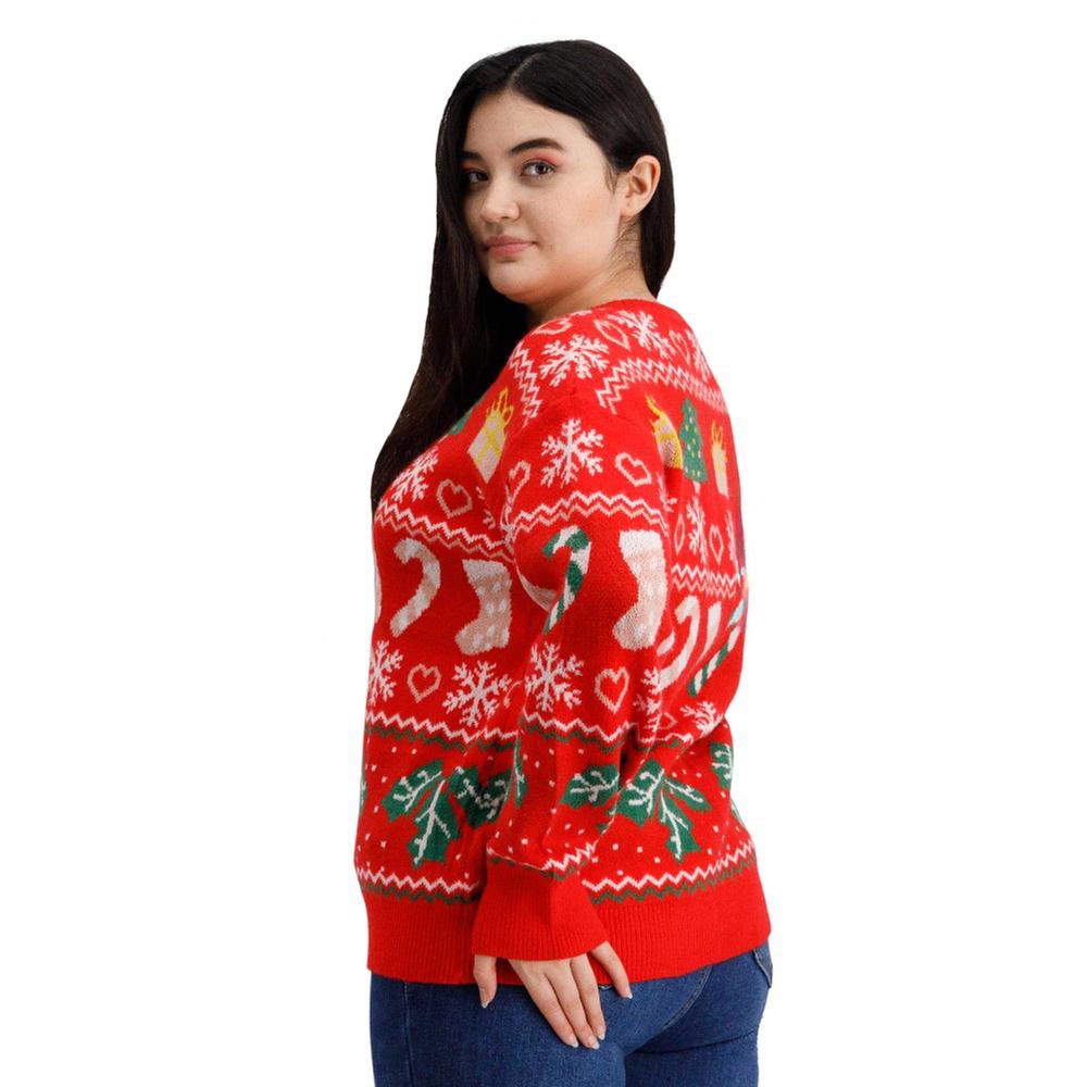 Suéter Navideño Mxstaza Mujer Cerrado Cuello Redondo | DelSol