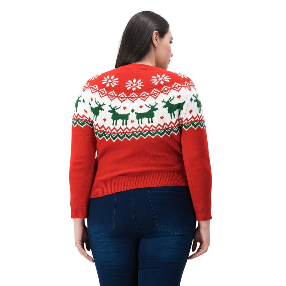 Suéter Navideño Mxstaza Mujer Diseño Renos Y Copos | DelSol
